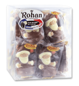 ROHAN Sucettes Père Noël chocolat au lait 10 pièces 150g pas cher